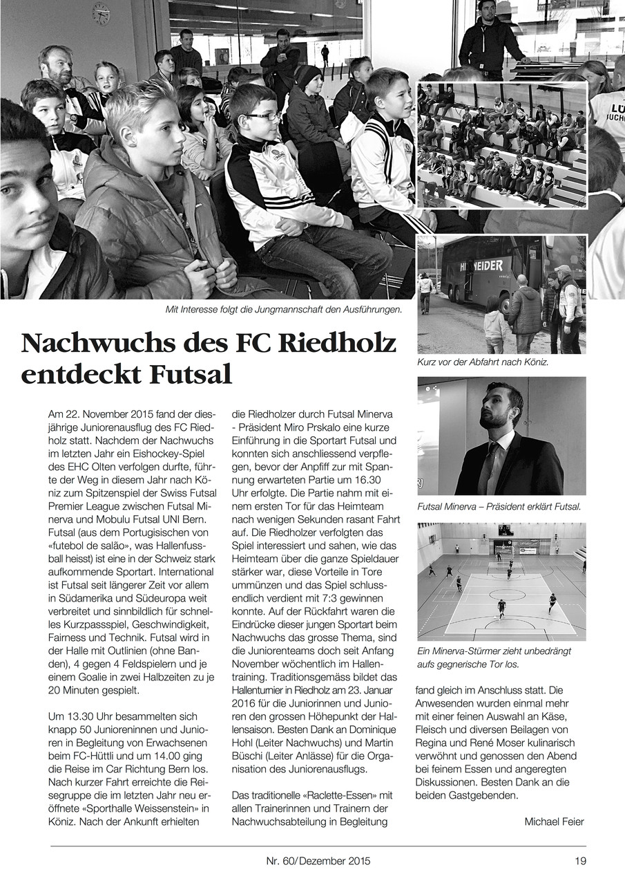 Tannenzeitung/FC Riedholz - Dezember 2015