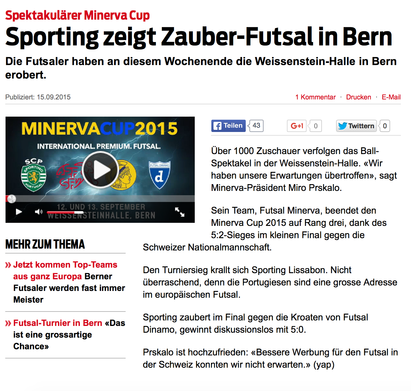 Blick Online - 15. September 2015