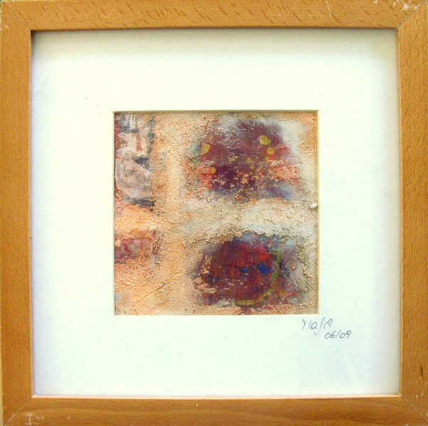 Gerahmtes Bild, 23cm x23cm, Materialmix