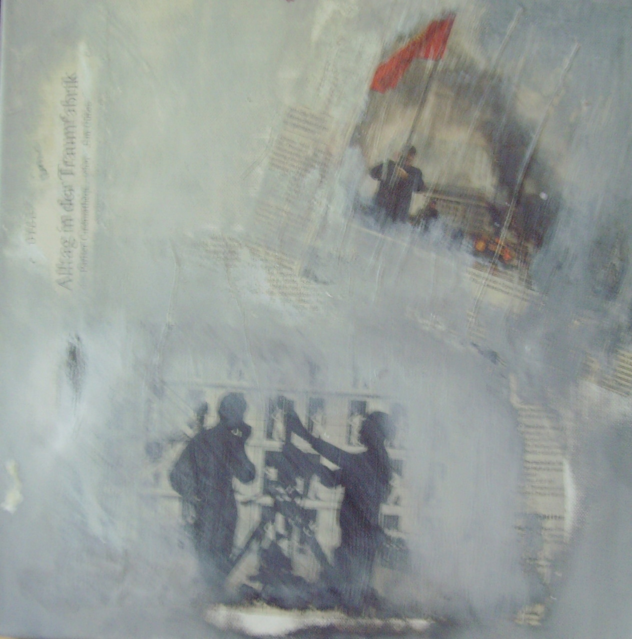 Auseinandersetzung 30cm x 30cm Acryl, Collage