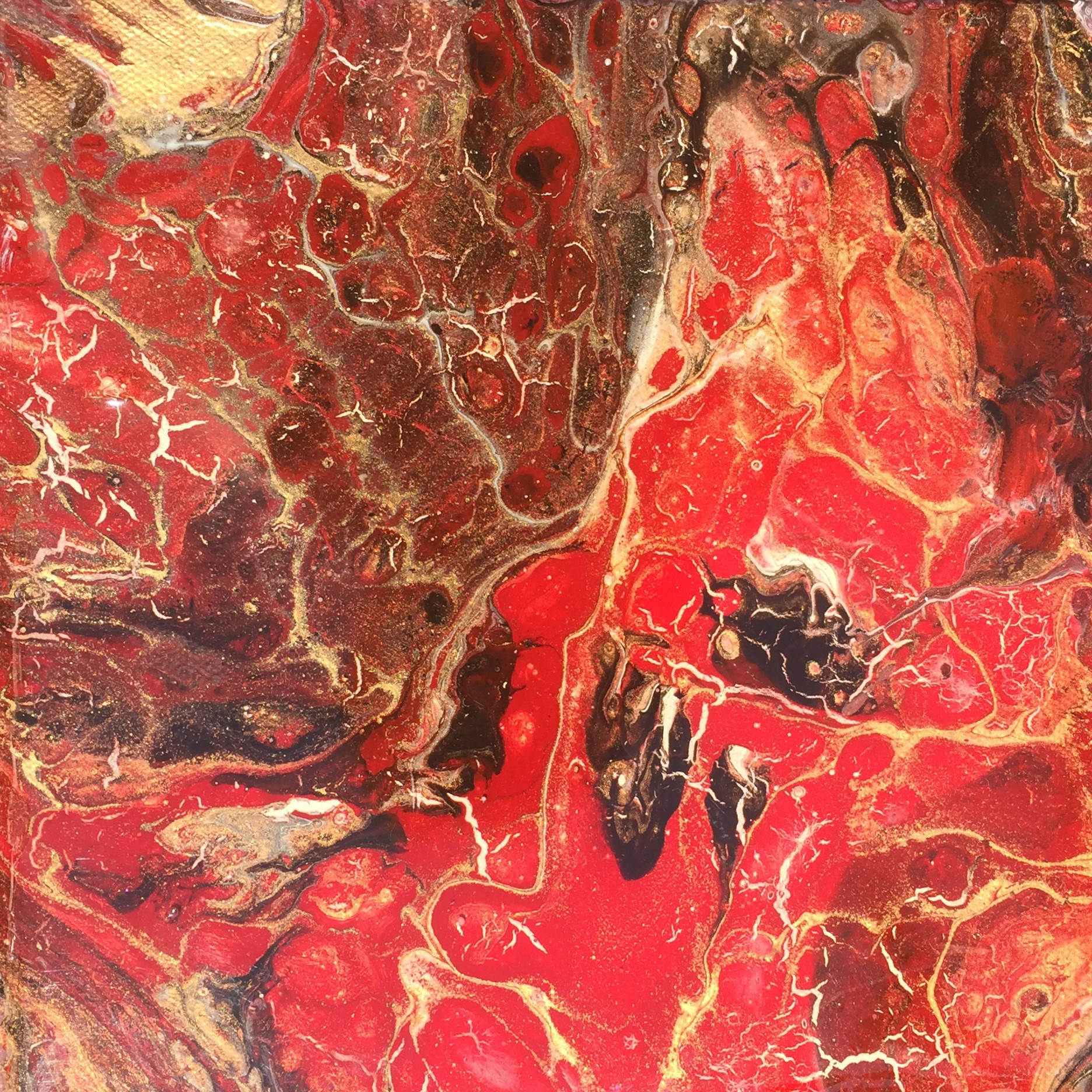 Rot läuft auch,20x20cm