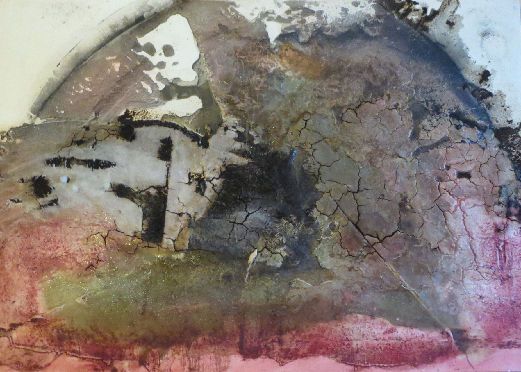Blick aus dem All, 70cm x 1m x 4,5cm, Mixed Media