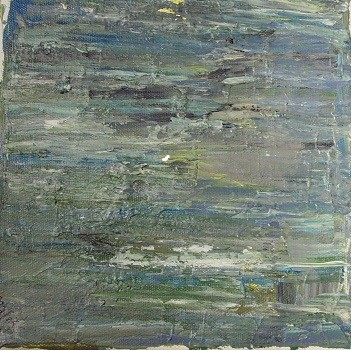 20ccm x 20cm. Materialmix auf Leinwand