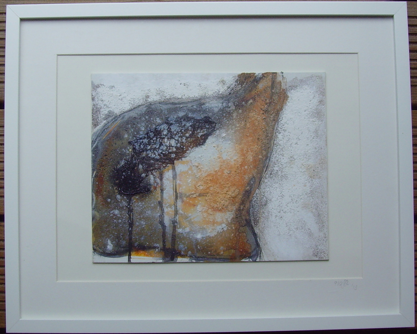 Kaffee mal anders, 24cm x 30cm, gerahmt