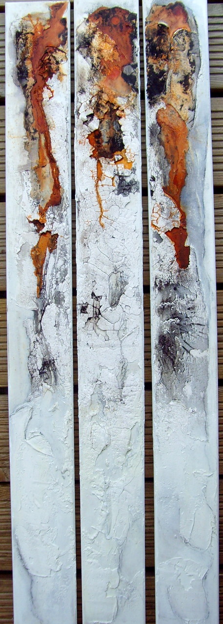 3 x Kunst am Stück, 1m x 10cm, Mixed Media
