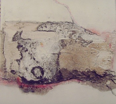 N°11 - 20cm x 20cm Materialmix auf Leinwand