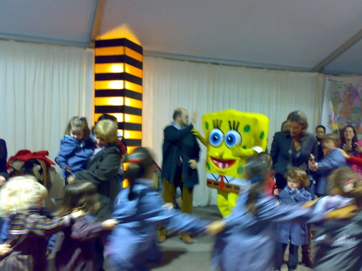 Bob esponja en una merienda infantil