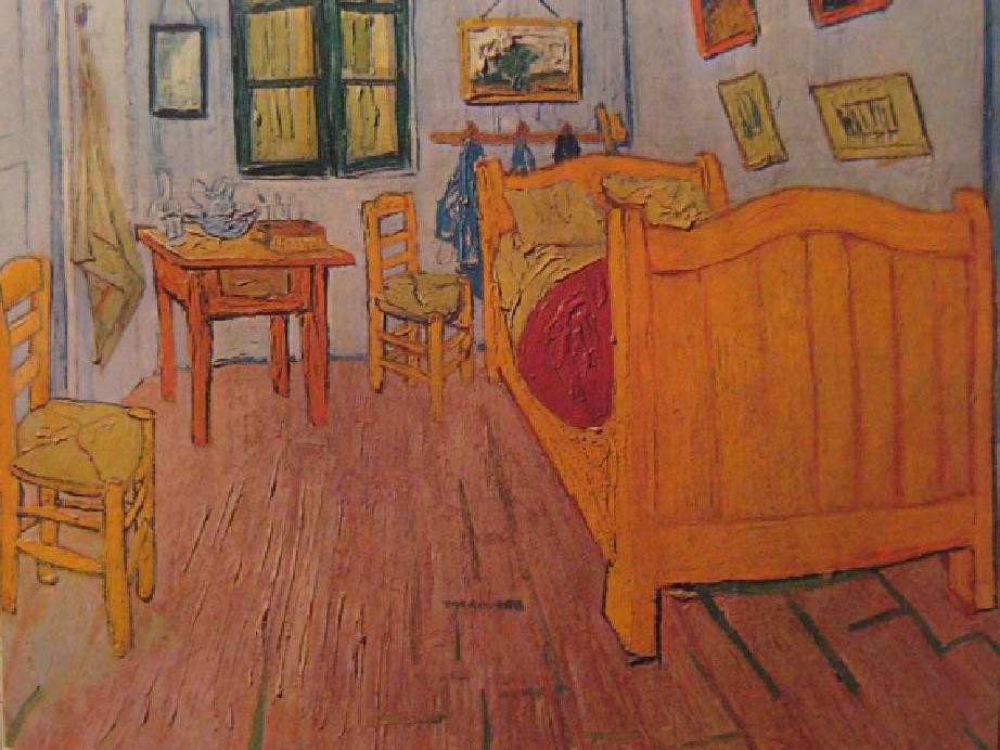 La habitación de Van Gogh. Arlés, octubre de 1888. tela 72 X 90 cm. Amsterdam.