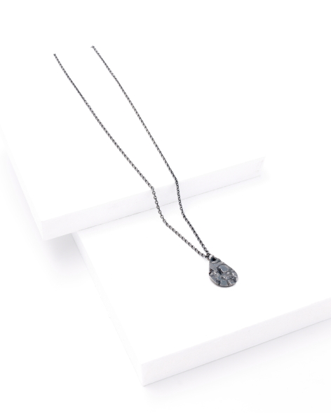 Michelle Kraemer - Kette aus der Serie "Textured Silver" - Silber geschwärzt