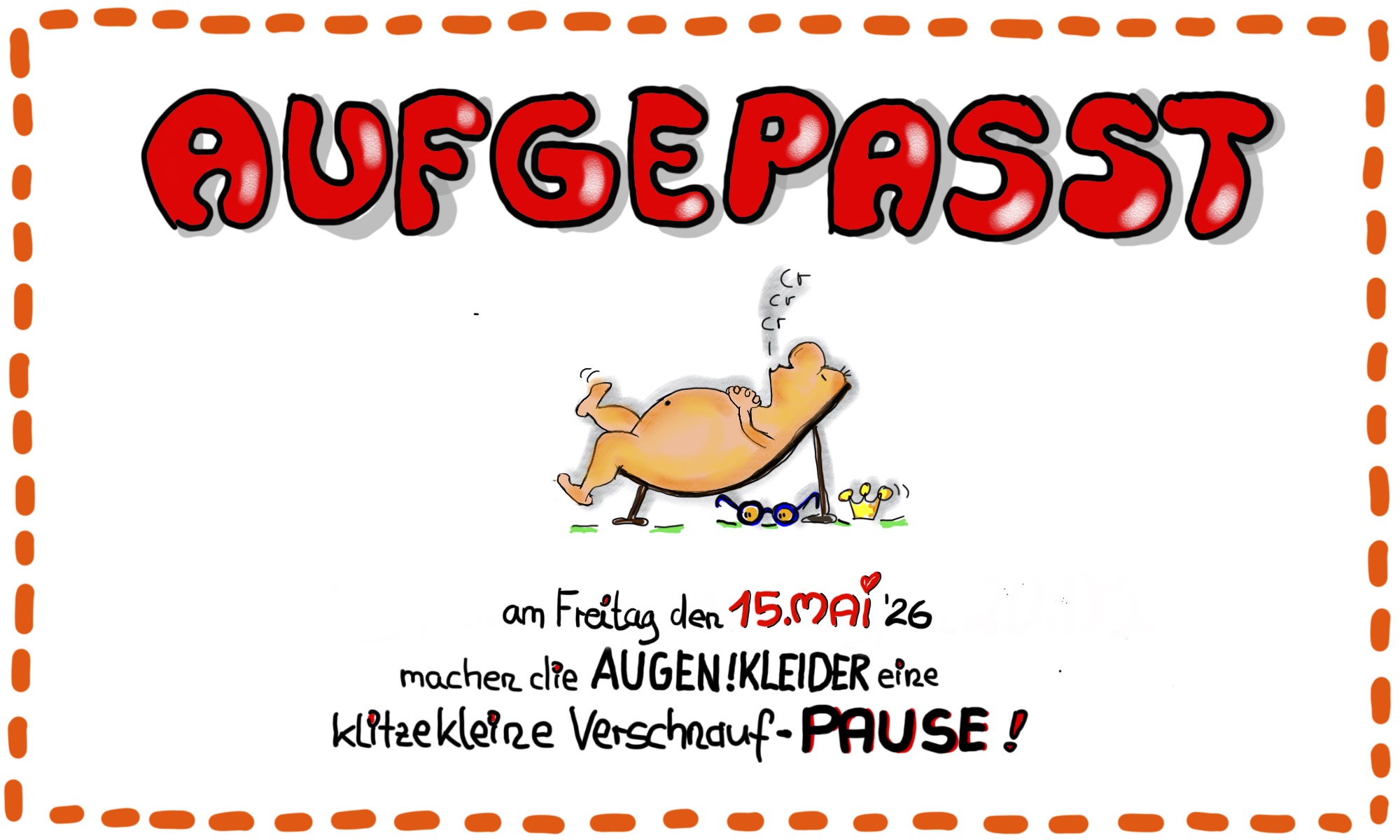 Kleine Verschnaufpause zu Himmelfahrt