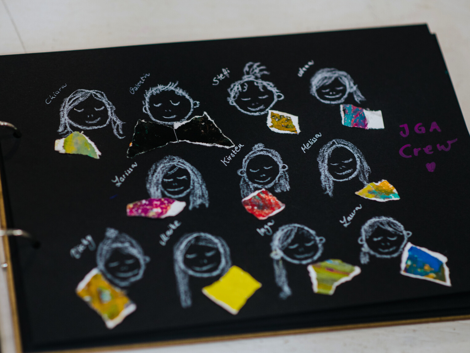 JGA Brautbuch Köln – eine handbemalte Seite im Brautbuch
