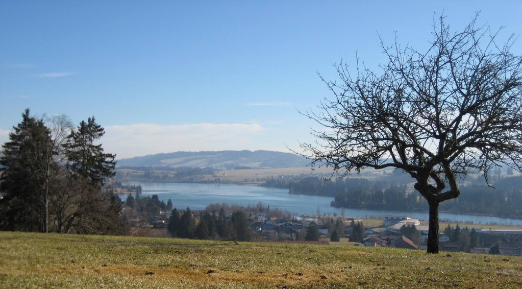 Blick vom Golfplatz auf Lechbruck