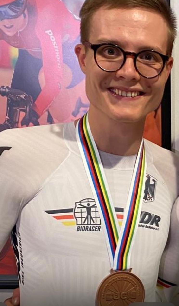 WM-Bronze mit dem Deutschen Bahnvierer Felix Groß