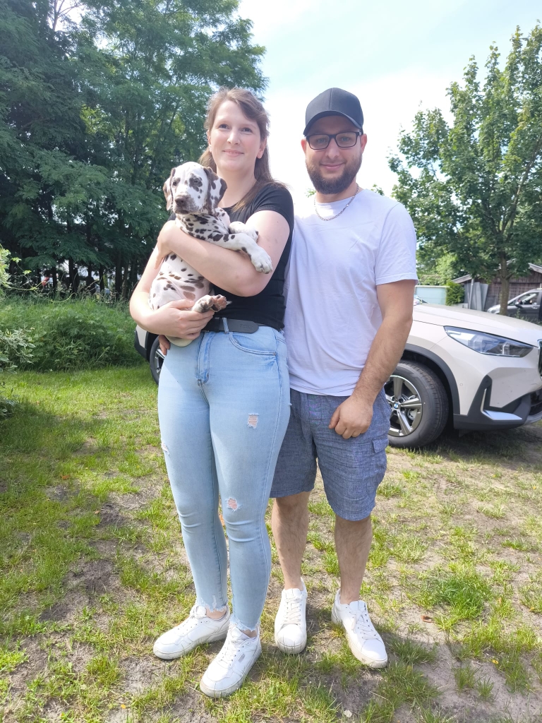  Quintana vom Furlbach  ~QUINI~  hat ihr Köfferchen gepackt und zieht nach  Rheine zu Katharina und Marcel  Miss Rosa: Geburtstag: 18.04.2026  w/b hu/hu +/+  Geburtsgewicht: 460g => 7700g  