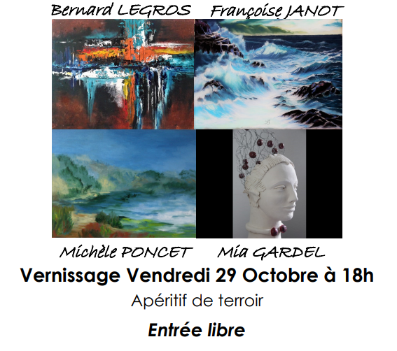 Les peintures abstraites de Bernard Legros à la galerie Moretti à Tautavel dans le département des Pyrénées Orientales