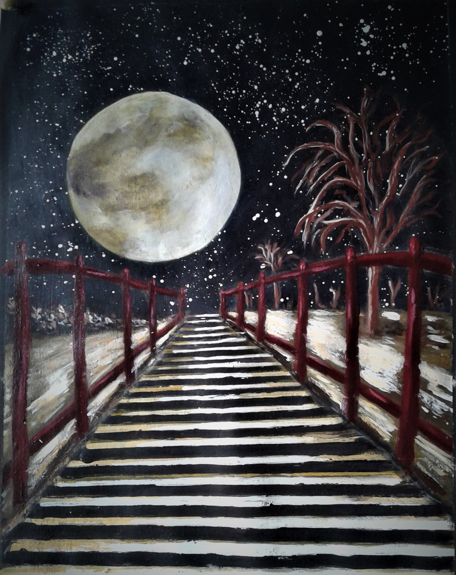 acrylique sur papier par Bernard Legros