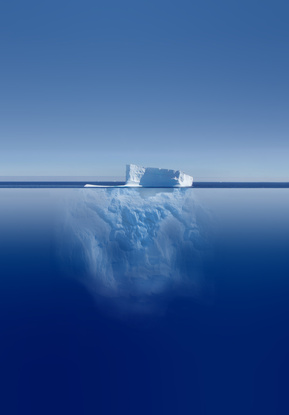 Das Unterbewusstsein entspricht dem Teil des Eisberges, der sich unter Wasser befindet - ein riesiges, ungenutztes Potential.