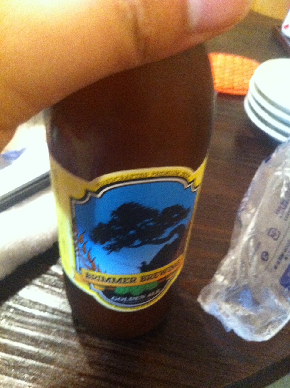 ふわっとさんではクラフトビアムーンライト、ブリマーブルーイングの醸造したビールを飲むことが出来ます。画像はブリマーブルーイング「ポーター」。