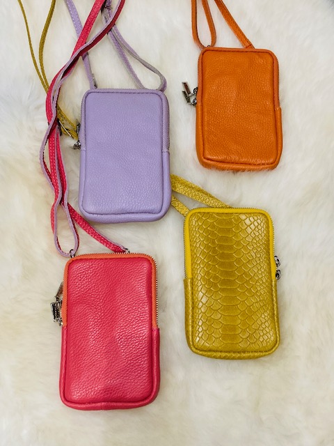 Handytasche zum Umhängen aus Leder Ethno-Shop