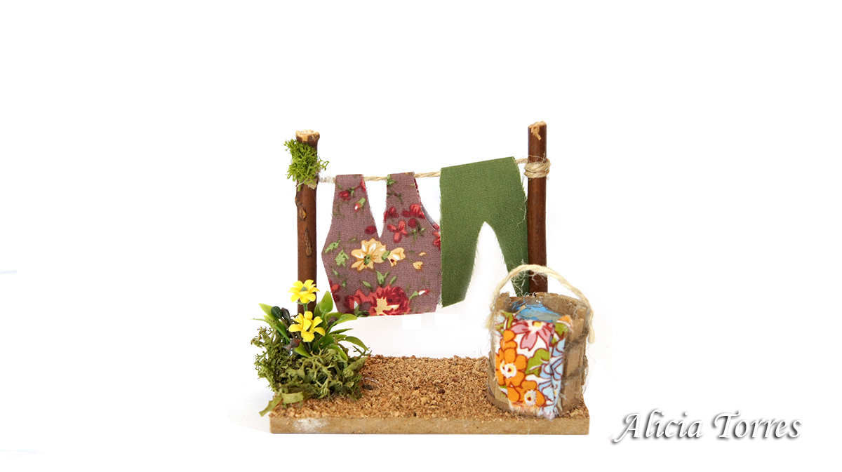 Pack tendedero y cubo de ropa (Ref. 5656) - Alicia Torres