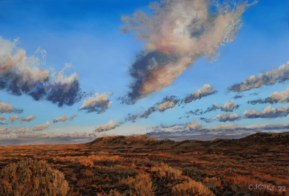 Abenddämmerung Skagen, Pastell, 40x60 cm, 2022 