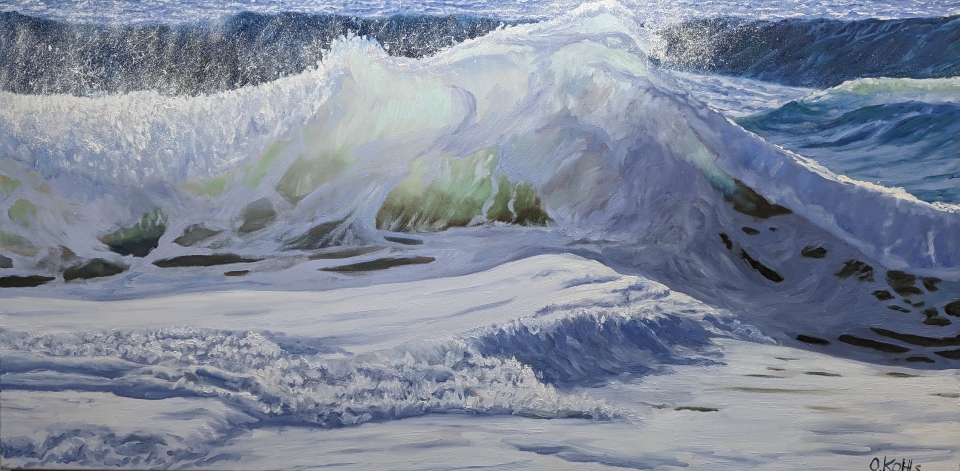 Breaking, Oil on Canvas, 70 X 140 cm, 2024, verkauft