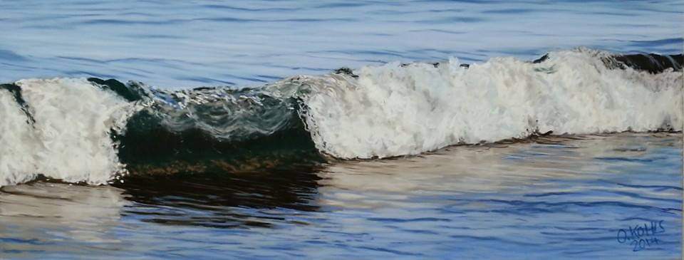 Welle, Pastell, ca 30x70 cm, 2014