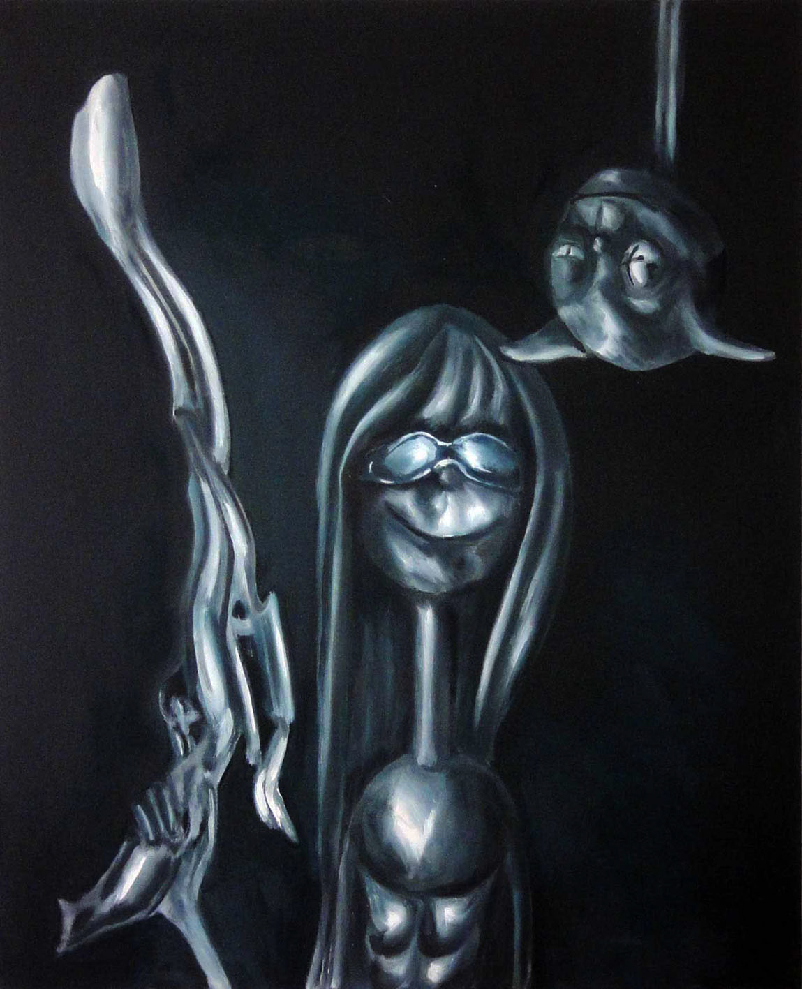 Die Welt der Michelle Doré 2, Öl auf Leinwand, 100 x 80 cm, Haider Al-Zubaidi, 2010, in Privatbesitz