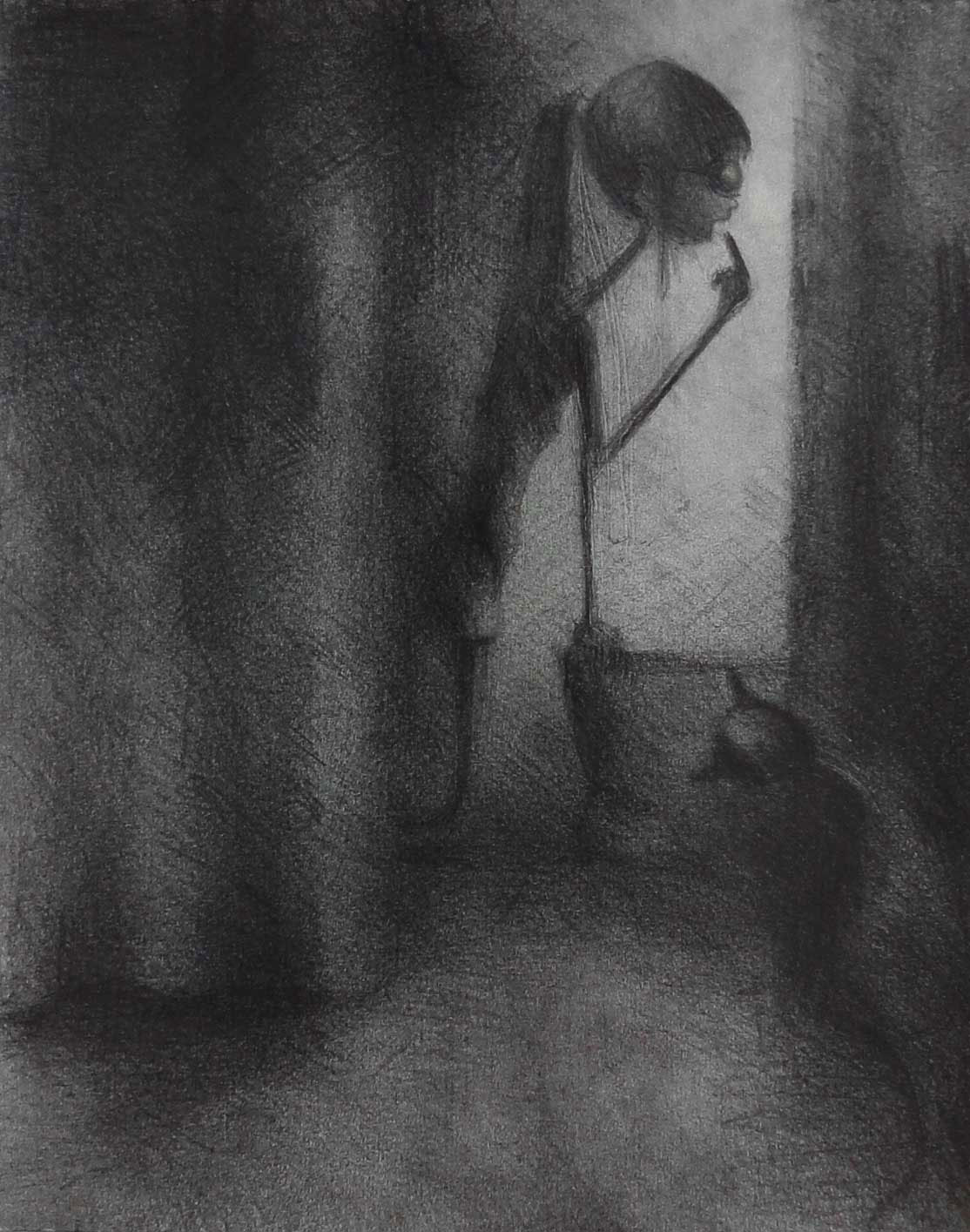 Die Welt der Michelle Doré „Kotzpupperl“, Bleistift auf Papier, 42 x 29,7 cm, Haider Al-Zubaid, 2009