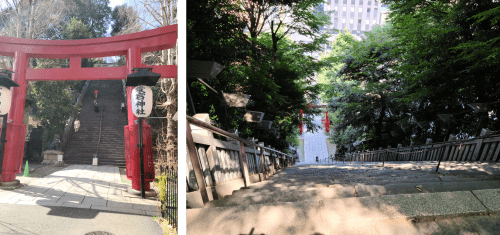 会場近くの愛宕神社