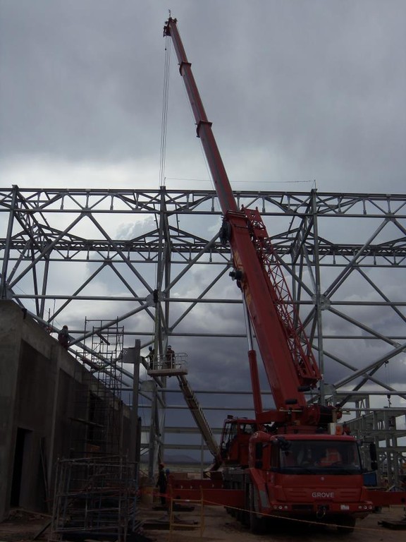 Montaje de estructura para bodega
