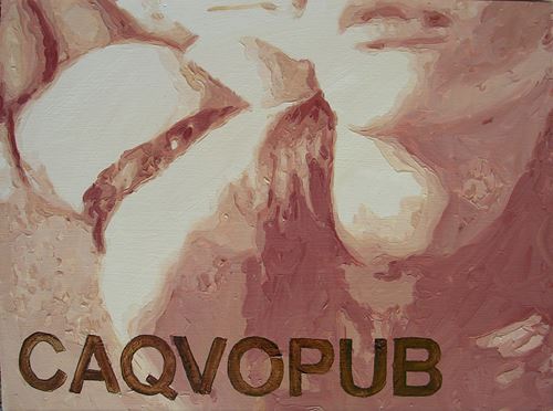 AQVOPUB,  2004, huile sur bois, 30 cm x 40 cm