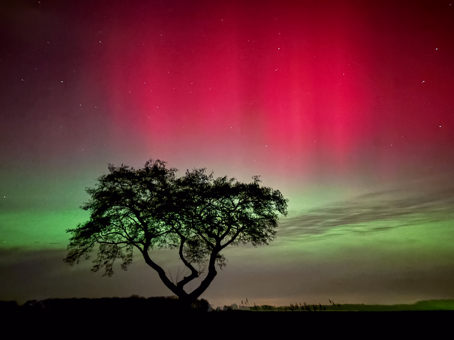 Noorderlicht boven Drenthe