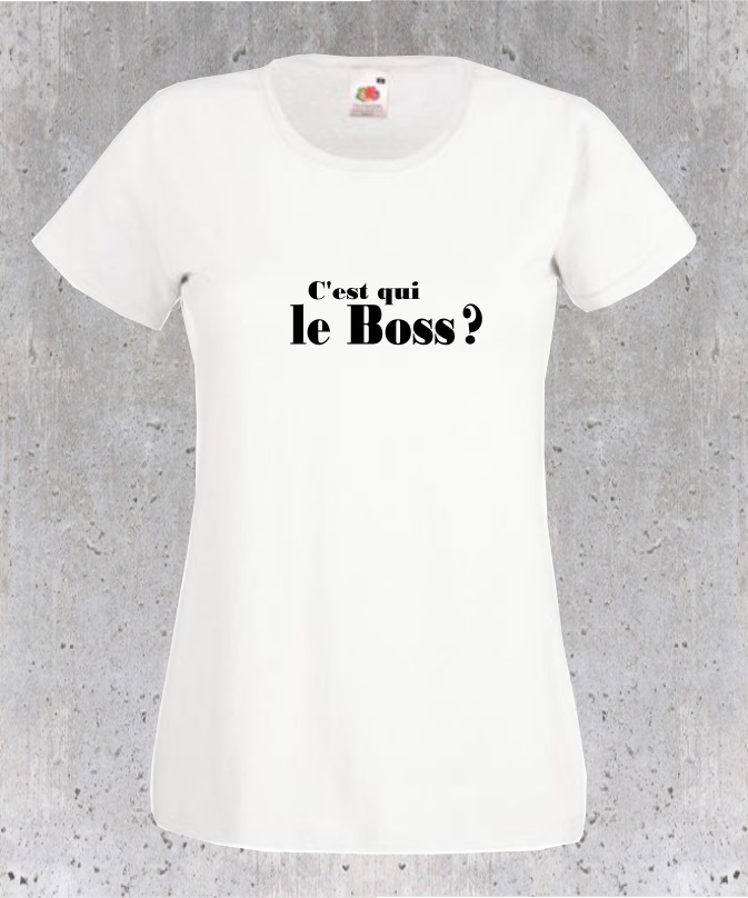 Tee shirt boss femme hot sale