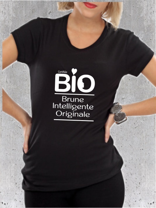 t shirt femme brun