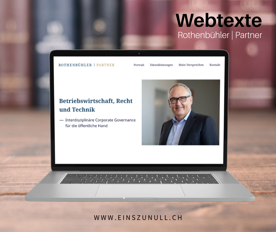Webtexte für Rothenbühler | Partner