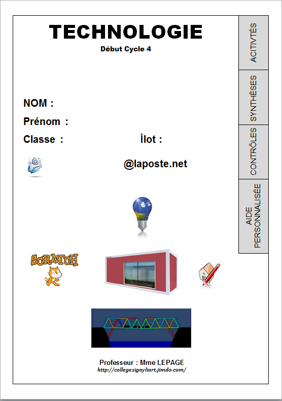 Page De Garde Classeur Modifiable Aide personnalisée: Réalisation de la page de garde de notre classeur
