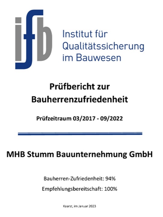 Zertifizierung von Bauunternehmen durch Qualitätsbewertung ihrer Bauherren