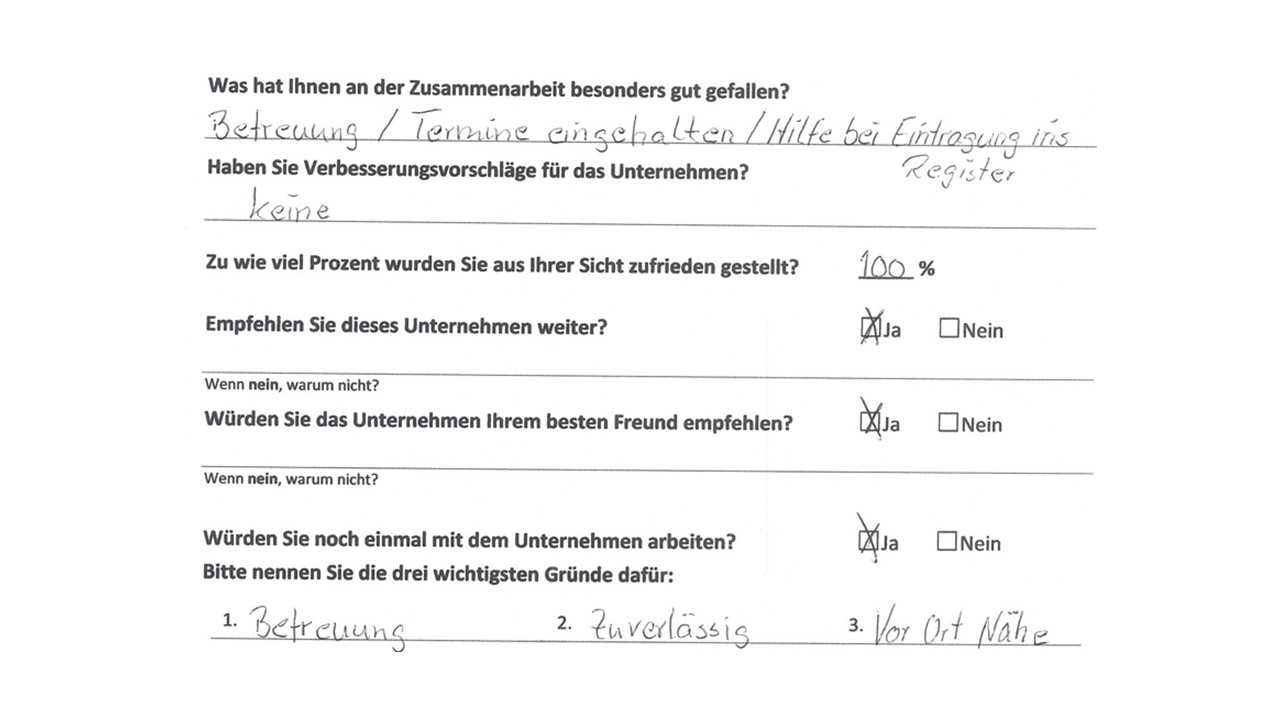 Handwerker sollten ihre Kunden direkt nach Projektabschluss um eine Bewertung bitten