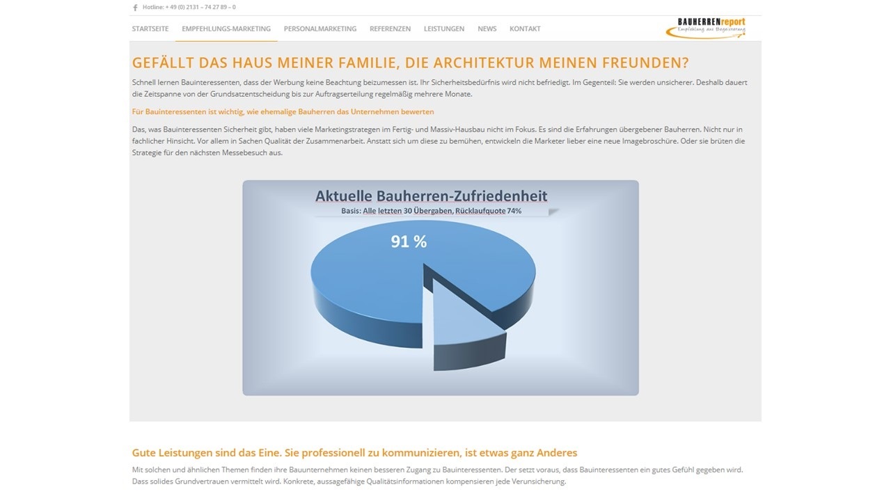 BAUHERRENreport GmbH: Wie Bauunternehmen ihre Qualität zum Markenkern machen