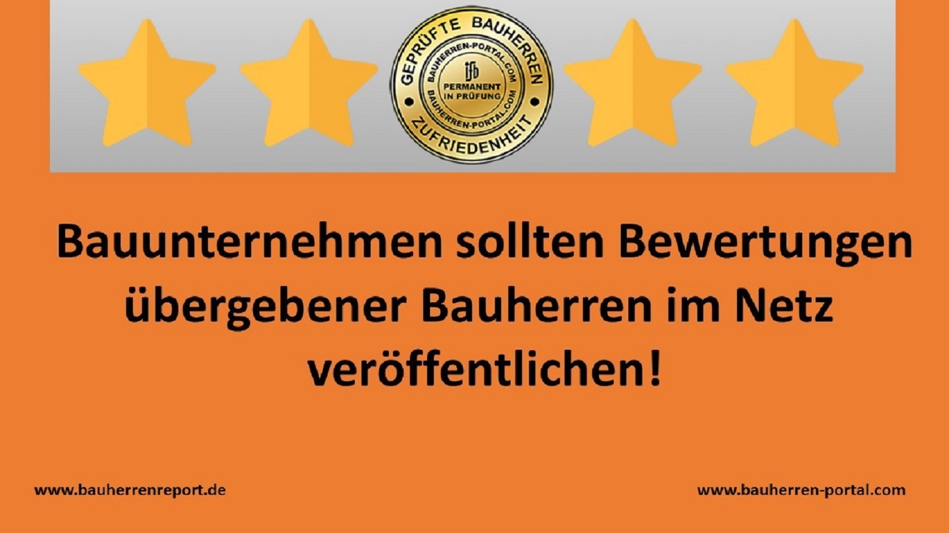 Kundenorientierung als Auszeichnung für Bauunternehmen: BAUHERREN-PORTAL