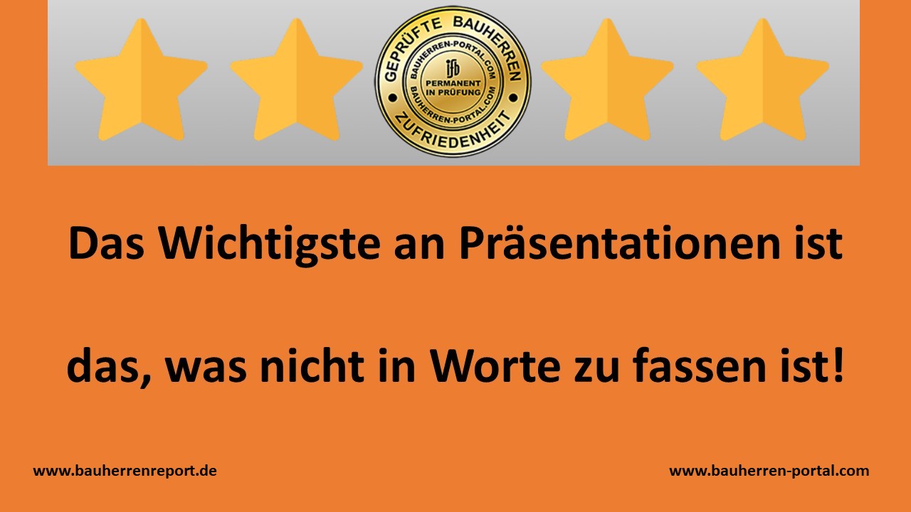 Zum Thema zielführende Qualitätspräsentation von Fachberatern aus Bauunternehmen