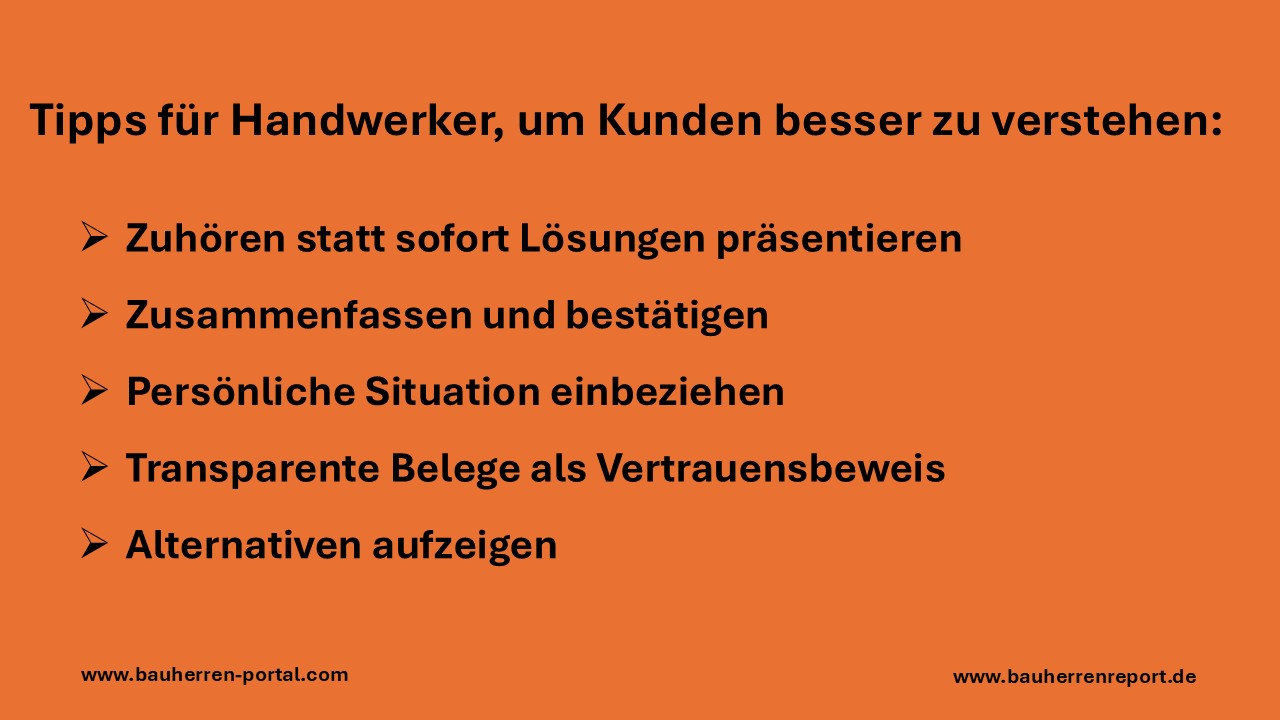 Ein wahrer Handwerksmeister zeichnet sich durch eine verständliche Sprache aus