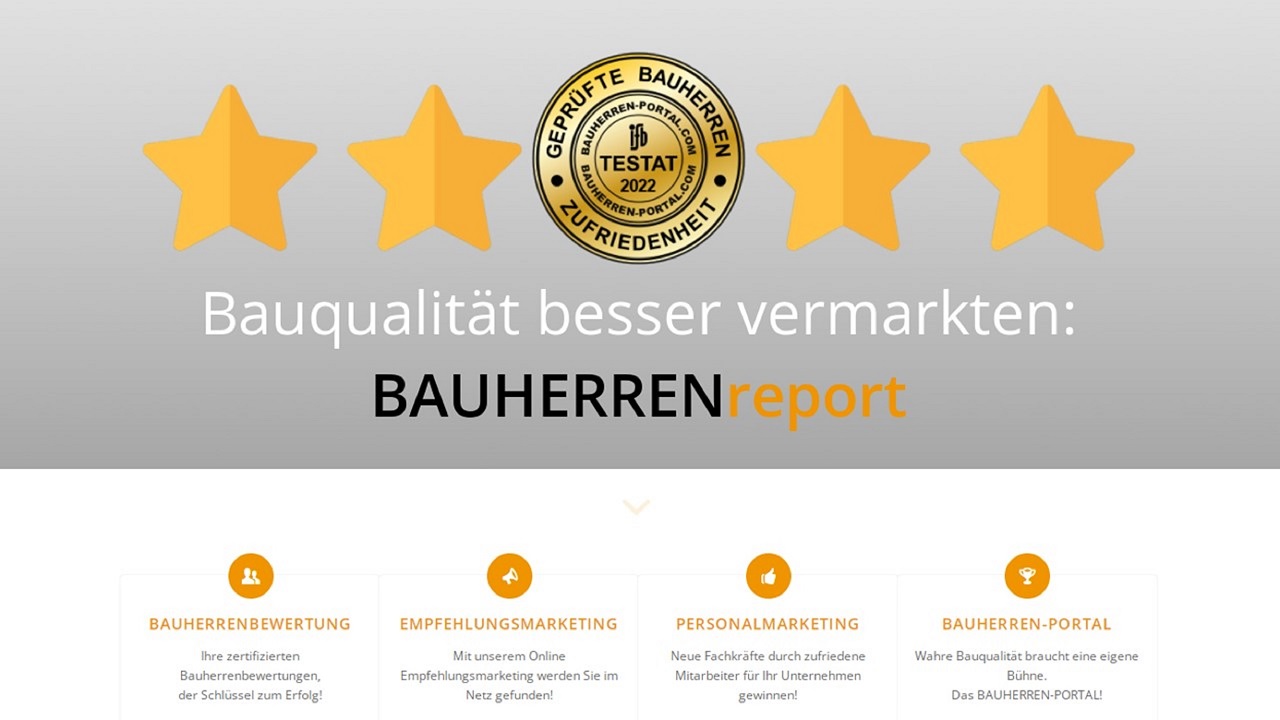 BAUHERRENreport GmbH realisiert Empfehlungsmarketing für Bauunternehmen