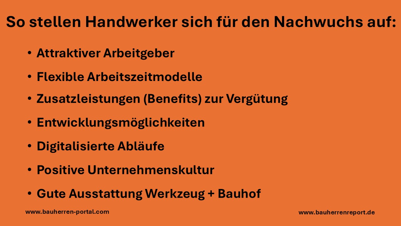 Handwerkerbetriebe, die ausbilden, signalisieren Stabilität und Zukunftsorientierung