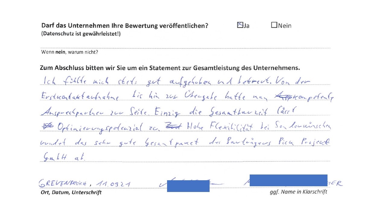 Erfahrungen übergebener Bauherren für Neukundengewinnung im Hausbau einsetzen