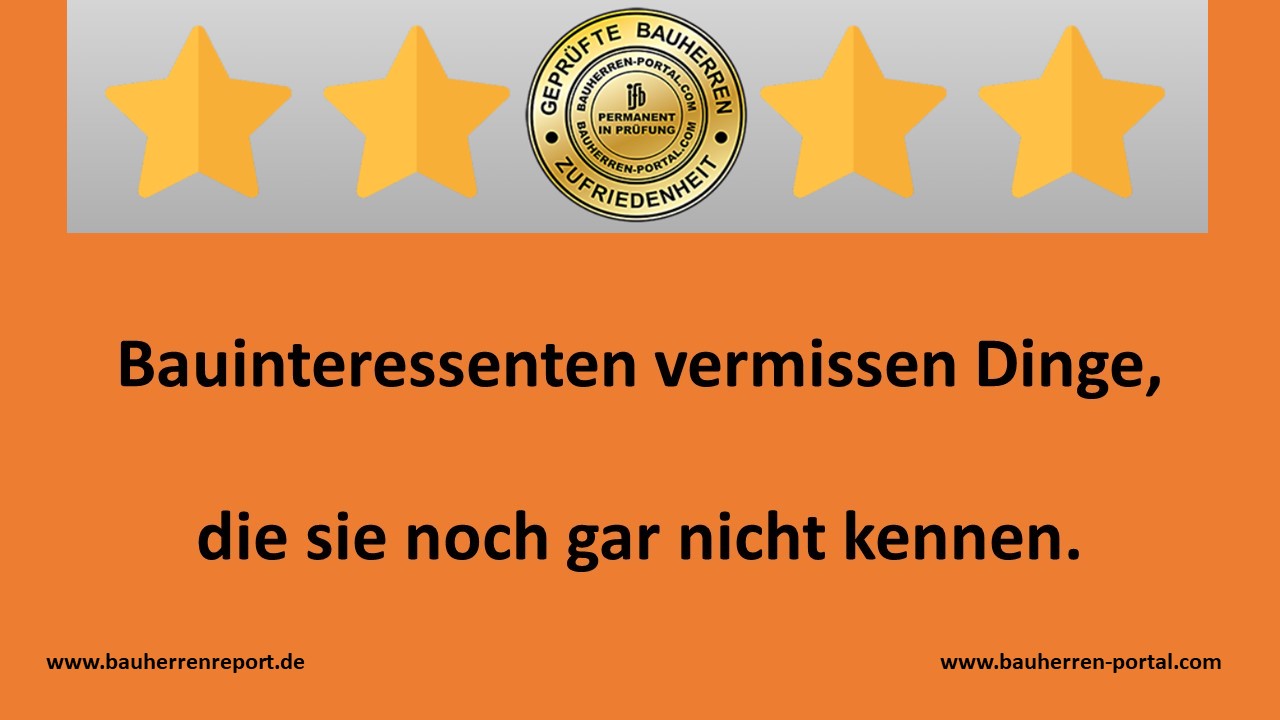 Im BAUHERREN-PORTAL stehen die Entscheidungshilfen, die Bauinteressenten suchen