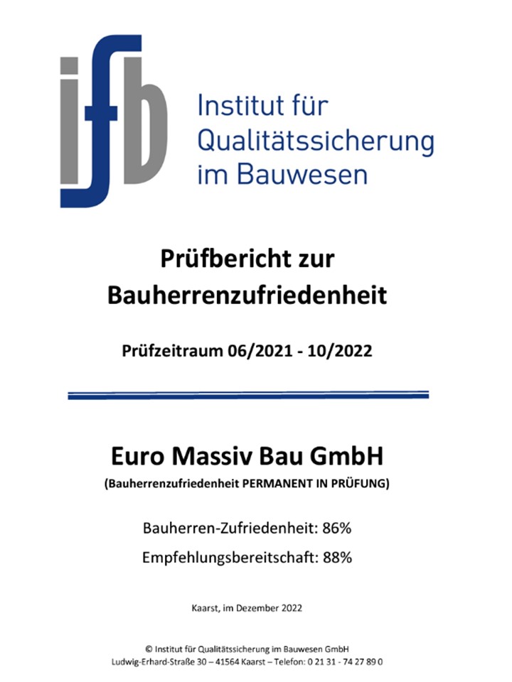 Transparenz in Qualitätsperformance generiert Potenzial für Neukunden im Hausneubau