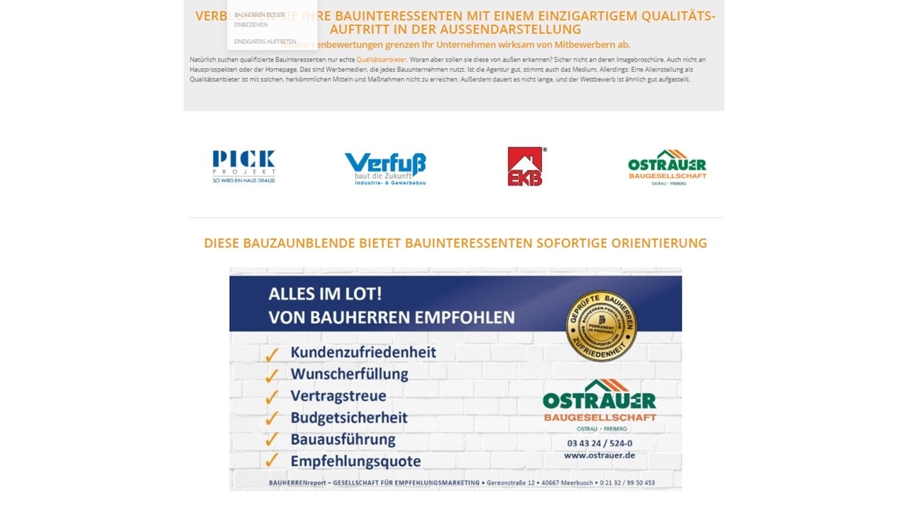 BAUHERRENreport GmbH: Bauunternehmen mit Strategie zur Alleinstellung bringen