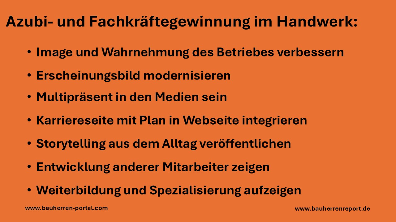Handwerksbetriebe, die heute keine Lehrlinge ausbilden, haben morgen keine Facharbeiter